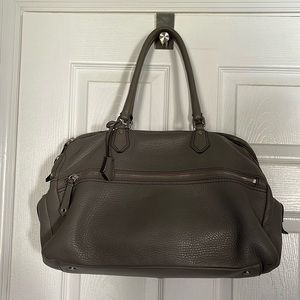Cole Haan Gray Leather Weekender